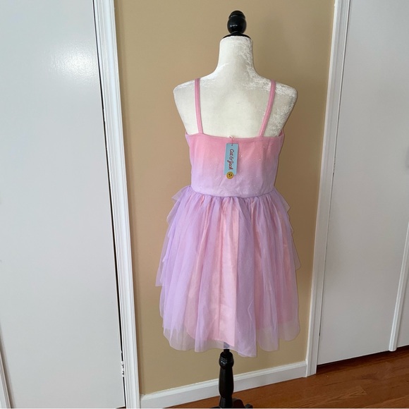 Girls Cat & Jack Purple& Pink Ruffle Tulle Dress - Picture 8 of 9
